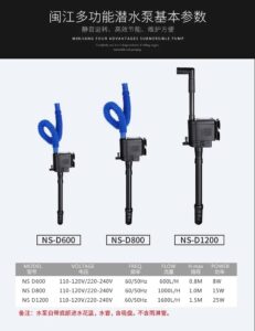 POWER HEAD DE 1000 LT/HR MOD. NS D800 MINJANG CON TUBERIA DE EXTENSION - Imagen 6