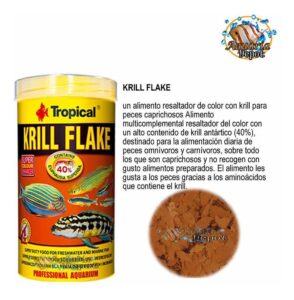 TROPICAL KRILL FLAKES  500ML 0 100 GR ALIMENTO PREMIUM PARA PECES POTE SELLADO - Imagen 3