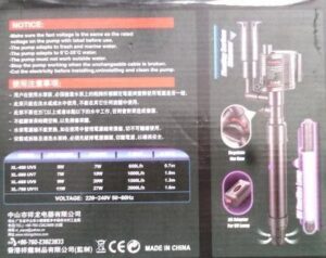 FILTRO INTERNO UV CON BOMBA POWER HEAD DE 1000L/H LAMPARA UV 5W CON REGULADOR - Imagen 4