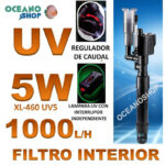 FILTRO INTERNO UV CON BOMBA POWER HEAD DE 1000L/H LAMPARA UV 5W CON REGULADOR - Imagen 3