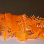 ADORNO TIPO ALGA MINI NARANJA 12 X 8