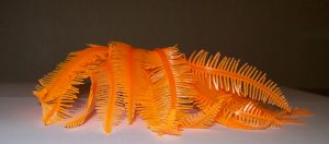 ADORNO TIPO ALGA MINI NARANJA 12 X 8