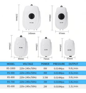 BOMBA DE AIRE DE 4 SALIDAS RS ELECTRICAL MOD- RS-1000 - Imagen 5