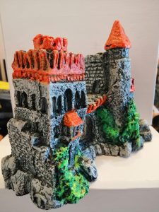 Adorno Tipo Castillo NaranJa Mediano 20 X 16 Cm - Imagen 2