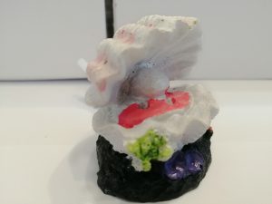 Adorno Tipo Mini Concha Abanico Chico 5 Cm Acuario Pez Peces 7 CM