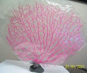 ADORNO TIPO CORAL ROSADO GRANDE 30X20 - Imagen 2