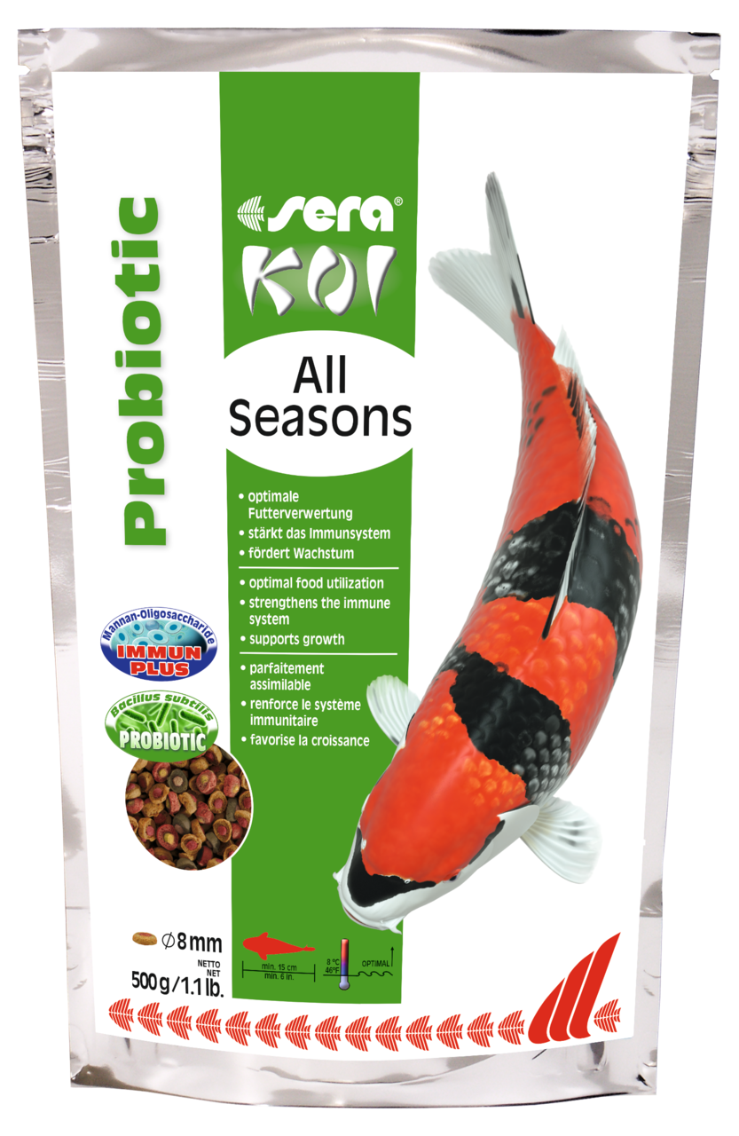 SERA KOI ALL SEASON JUNIOR - 1 ALIMENTO SERA KOI ALL SEASON JUNIOR 500 GR CON PROBIOTICOS - Imagen 1