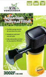 Filtro Para Acuario Venusaqua 3002F 1400 Litros/hora Peces- INTERNO TIPO BOTELLA
