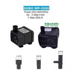 Bomba Para Estanque Sobo 300 Litro Hora P. Acuario Peces Mod WP3200 - Imagen 2