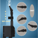 Bomba Para Estanque Sobo 1200 Litro Hora P. Acuario Peces Mod WP3400 - Imagen 2