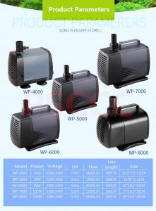 Bomba D Agua Sobo WP-8000 DE 6000 Litro Hora P. Acuario Peces - Imagen 2