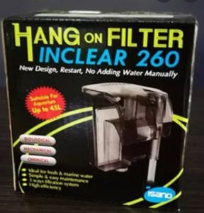 FILTRO TIPO MOCHILA PARA ACUARIO MARCA ISANO MODELO INCLEAR 600 DE 600 L/h