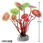 ADORNO PLANTA ACUATICA MEDIANA ROJA DE 12 x 10 CM IMPORTADO