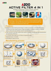 MATERIAL FILTRANTE Azoo 4 In 1 Active Filter Caja de 0.5 LT - Imagen 4