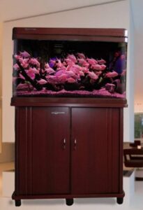 Acuario vidrio curvo Minjiang Mod. R6-810B de 108 litros lujo peces con mueble - Imagen 5