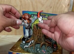 Adorno buzo cazador con Morena Penn Plax Action Motion 14x12 cm - Imagen 3