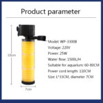 Filtro Para Acuario WP-3300B DE 1500 L/H- FILTRO INTERNO TIPO BOTELLA - Imagen 2