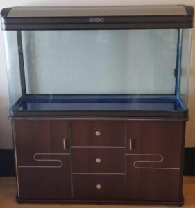 Acuario Curvo Sobo con Mueble De 120 Cm 230 Litros De Lujo 3D MOD. SOBO T-120F