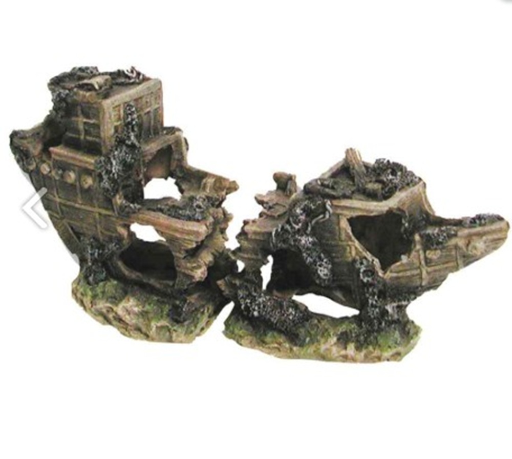 ADORNO BARCO GIGANTE ACUARIO 65 CM 1