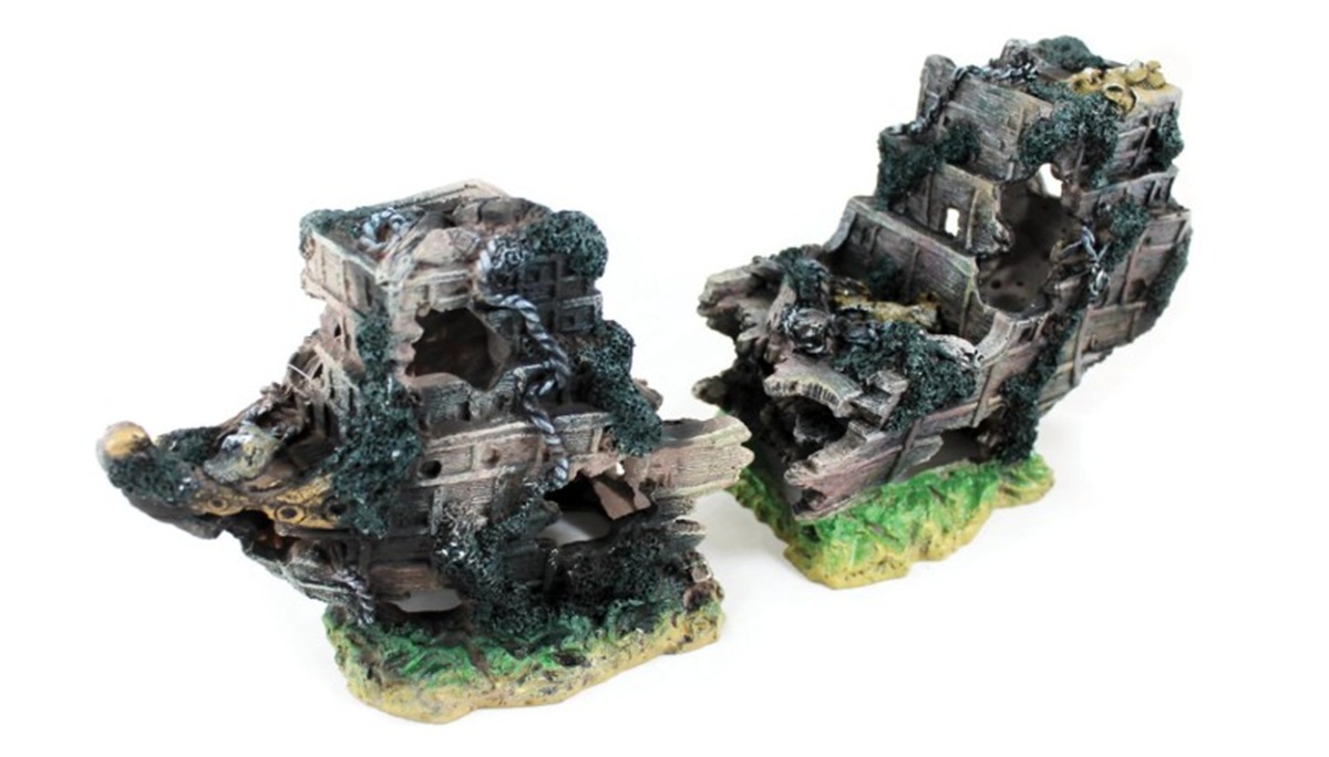 ADORNO BARCO GIGANTE ACUARIO 65 CM 5