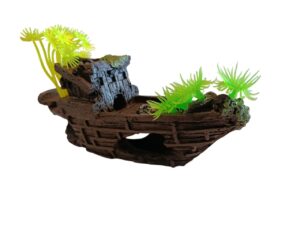 Adorno Para Acuario Importado 10x5 Cm Adorno Barco Mediano