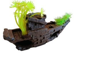 Adorno Para Acuario Importado 10x5 Cm Adorno Barco Mediano - Imagen 2