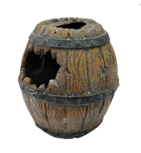 Adorno Para Acuario Importado 10x5 Cm Adorno Barril Mediano