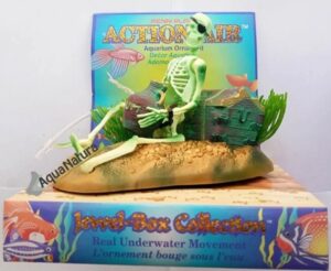 Adorno Calavera Con Garrafa 13x10 Cm Acuario Pez Peces Pecer