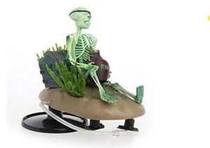 Adorno Calavera Con Garrafa 13x10 Cm Acuario Pez Peces Pecer - Imagen 4