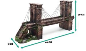 Adorno Pecera Acuario Penn-plax Puente Brooklyn Grande de Calidad - Imagen 2