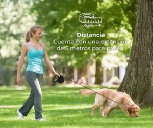 Correa Soga Retractil De 5 Metros Perros Mascotas - Imagen 5