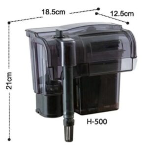 Filtro Pecera tipo Mochila H500 Dophin Acuarios Hasta 120 Litros - Imagen 2