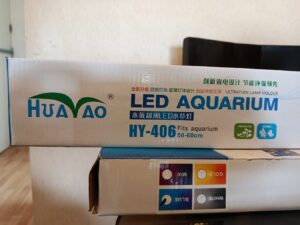 Lampara Led Pecera Acuario Huayao Hy-406 De 60 Cm Luz Azul