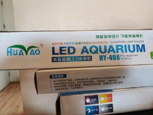 Lampara Led Pecera Acuario Huayao Hy-408 De 80 Cm Luz Azul