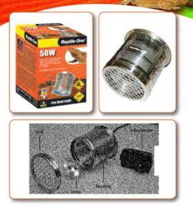 Lampara Uva Uvb Para Reptiles Terrarios 50 Watts Reptile One - Imagen 2