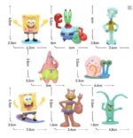 ADORNO IMPORTADO SET DE PERSONA DE BOB ESPONJA DE 8 PIEZAS DE 6 CM - Imagen 3