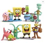 ADORNO IMPORTADO SET DE PERSONA DE BOB ESPONJA DE 8 PIEZAS DE 6 CM - Imagen 2