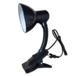 Lampara con socket de cerámico para terrarios de reptiles y clip de gancho