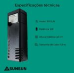 Filtro Pecera Sun Sun HJ-111B De 200 L/h Para Acuarios 25L - Imagen 3