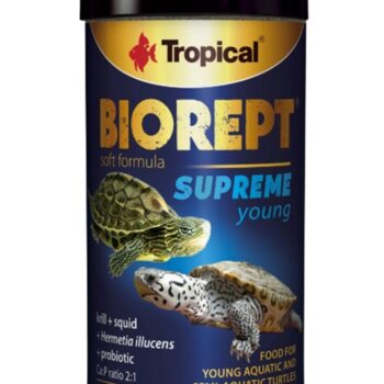 Tropical Biorept Supreme Young (Alimento premium para tortugas, gránulos medianos) - 250 ml ó 90 gr Pote Sellado