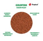 Alimento Para Goldfish Pote Sellado Tropical Goldfish Colour Pellet de 360 gr. - Imagen 4