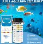 TEST DE TIRAS PARA ACUARIO DE 100 UND 9 en 1, CON TUBO ENSAYO PH_CU_CLORINE_NITRATE_CARBONATE_ALKALINITY_IRON_NITRITE_HARDENES - Imagen 3
