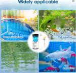 TEST DE TIRAS PARA ACUARIO DE 100 UND 9 en 1, CON TUBO ENSAYO PH_CU_CLORINE_NITRATE_CARBONATE_ALKALINITY_IRON_NITRITE_HARDENES - Imagen 5